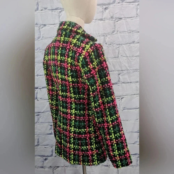 NWT Anthropologie Avec Les Filles Women's Neon Tweed  Blazer $168 size XXS - Picture 11 of 16